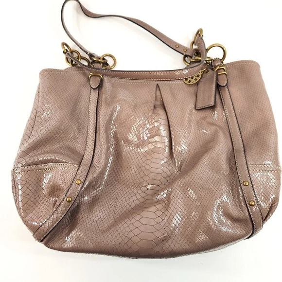 Coach Alexandra Tote Bag Faux Snakeskin - Picture 1 of 14